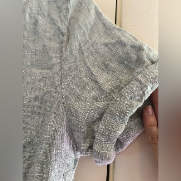 Tahari 100% Linen Preppy Tennis Minimalist Edwardian Button Front 90s Mini Dress - Picture 5 of 9